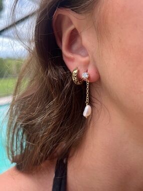 Pearl Dangle Earrings | Handmade Freshwater Pearl